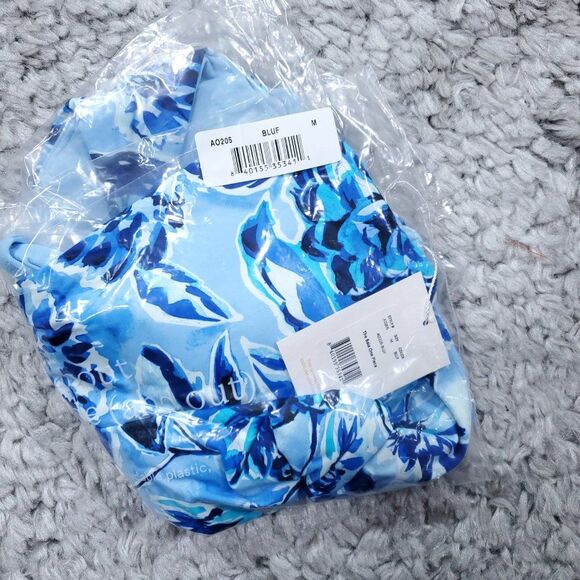Andie Swim Blue Floral Baia One Piece Swimsuit Size Medium - Picture 6 of 8